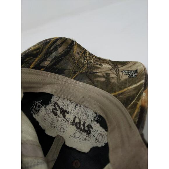 Bass Pro Shops Camo Strapback Hat OSFM Advantage Max 4 HD Camouflage Green Brown - Picture 9 of 11